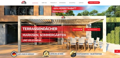 Webseite für Terrasse mit Klasse - Website Creation