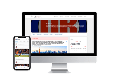 UB Sports - Sports Training App - Webseitengestaltung