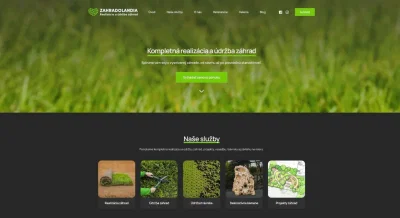 Zahradolandia: website for a garden design and landscaping company - Website Creation