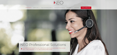 Webdesign für NEO – Professional Solutions GmbH - Website Creation