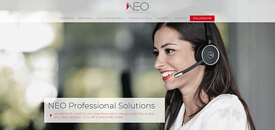 Webdesign für NEO – Professional Solutions GmbH