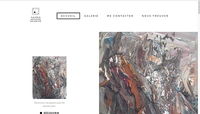 réalisation d'un site web pour une  galerie d'art - Creación de Sitios Web