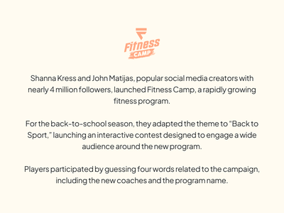 Fitness Camp - Design & graphisme