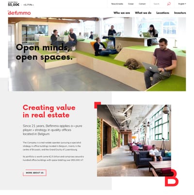Site web Befimmo - Ergonomie (UX/UI)