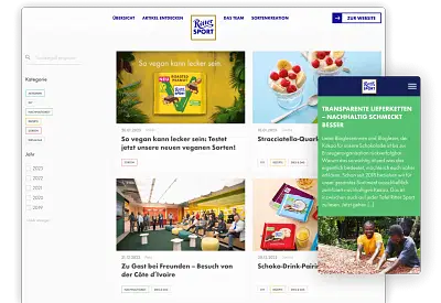 Relaunch Ritter Sport Blog - Webseitengestaltung
