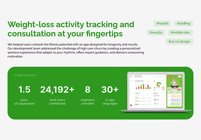 Weight loss mobile app - Software Entwicklung