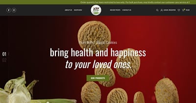 WooCommerce store for Kibi Foods, a millet cookie brand - Website Creation