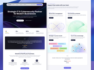 Parried.com - Website redesign for IT & Cybersecurity company - Webseitengestaltung