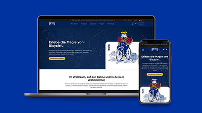 Website & Online Shop – Bicycle Playing Cards - Webseitengestaltung
