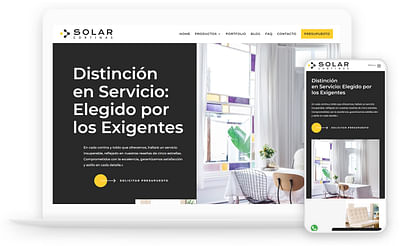 Sitio web Solar Cortinas - Création de site internet