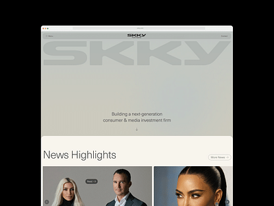 SKKY Partners - Kim Kardashian & Jay Sammons - Création de site internet