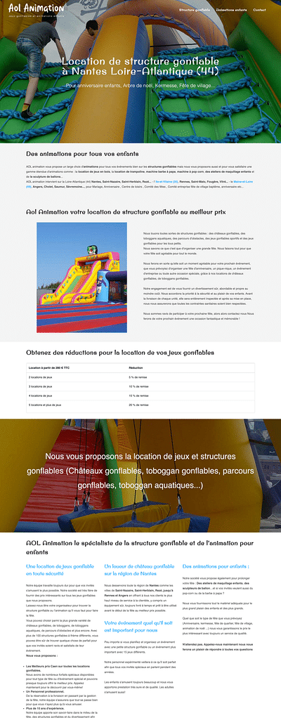 Site internet AOL animation - Application web