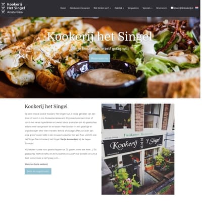 Website + copywriting voor Kookerij Het Singel - Création de site internet