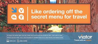 Secret menu - Publicité