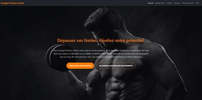 Site web salle de musculation - Website Creatie