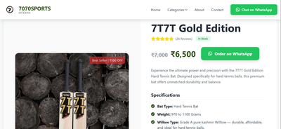 7070 Sports — Complete E-commerce Website Development, SEO - SEO