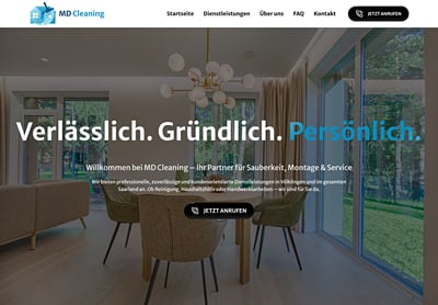 MD Cleaning — Bilingual Service Business Website - Webseitengestaltung