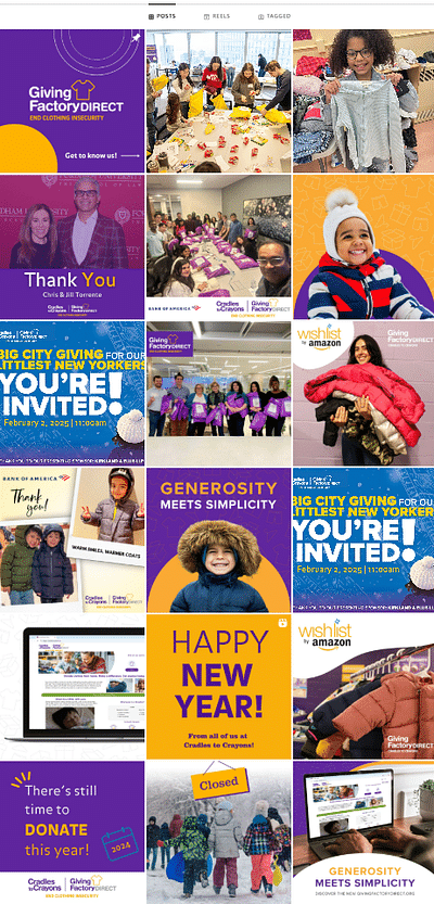 Strengthen Engagement of Giving Factory Direct - Social Media