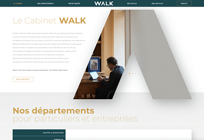 Walk - site web pour un cabinet d'avocats - Website Creatie