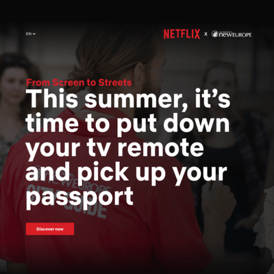 Netflix x SANDEMANs NEW EUROPE, nouveau site - Design & graphisme