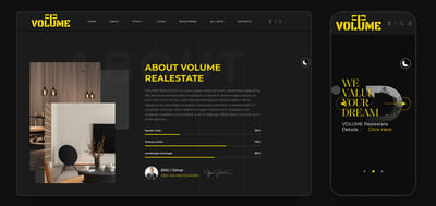 Volume real-estate Website - Webanwendung