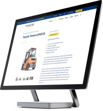 Heftruckconfigurator die klanten sneller laat kiezen - Website Creatie