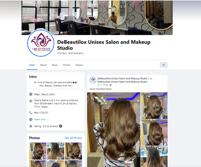 DeBeautilox Unisex Salon & Makeup Studio - Estrategia digital