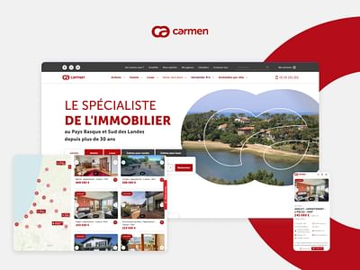 Site web Carmen immobilier - Création de site internet