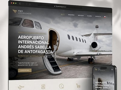 FBO Antofagasta: sitio premium para aviación privada - Website Creation