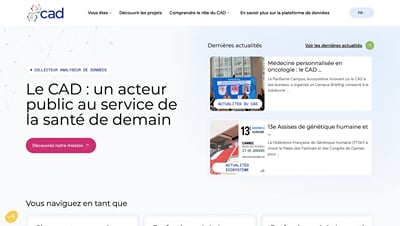 CAD : site d'une infrastructure de santé - Webseitengestaltung