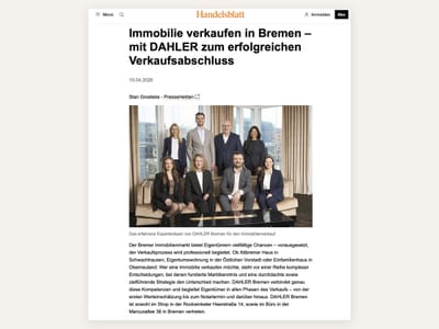 Platz 1 bei Google für Dahler Bremen - Öffentlichkeitsarbeit (PR)