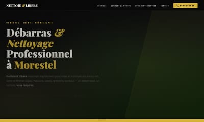 Nettoie & Libère — Site vitrine React avec devis en ligne - Création de site internet