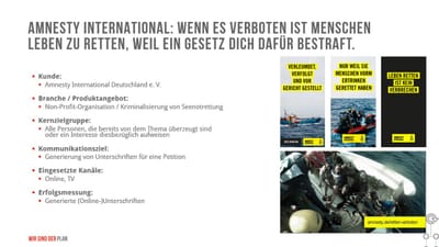 Amnesty International - Mediaplanung