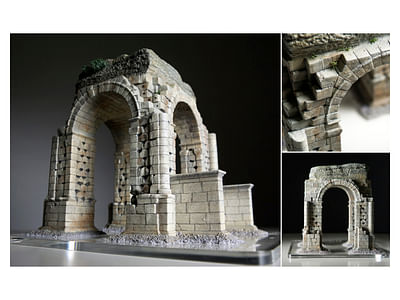 3D printed scale model of the Arch of Caparra - 3D