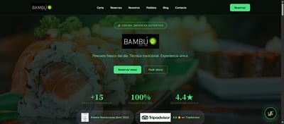 Web con asistente de IA para Bambú Sushi (Córdoba) - Référencement naturel