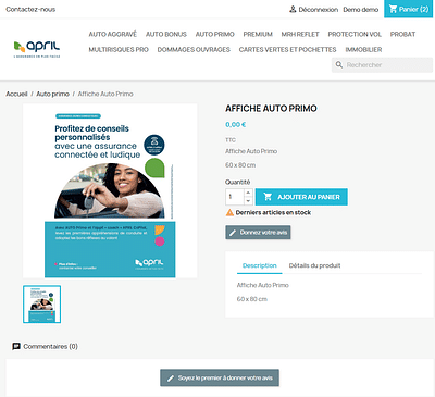 Site interne April - Création de site internet