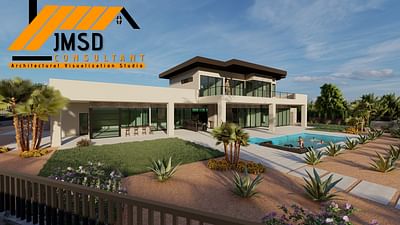 3D Exterior Home Rendering Austin Texas - 3D