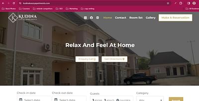 Website redesign for Kudina Luxury Apartments - Webseitengestaltung