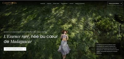 Création du site vitrine premium Camphora Nature - E-commerce