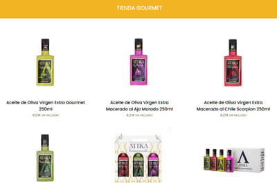 Diseño Web aceites macerados - E-commerce