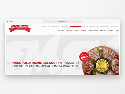 Industrija mesa Matijević: website and a custom price-list plugin - Création de site internet