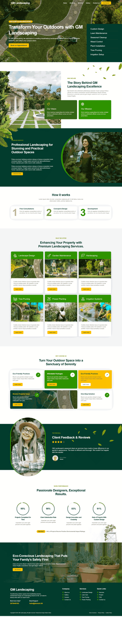 Transforming Outdoor Spaces with a High-Converting Landscaping Website - Website Creation