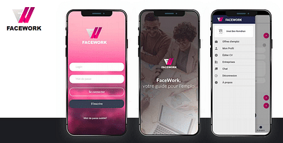 Application Mobile : FACEWORK - Grafikdesign