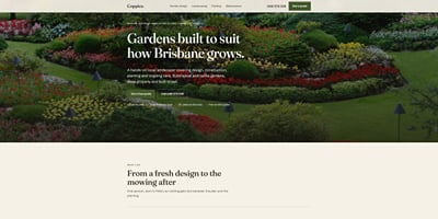 A seven-page site for a Brisbane landscaping business - Website Creation
