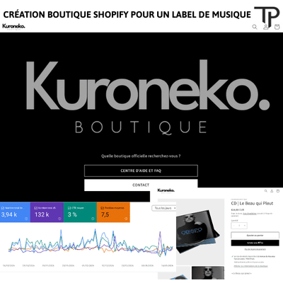 Création boutique Shopify Kuroneko-Boutique - E-commerce