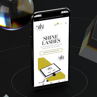 Shine Lashes site web E-commerce