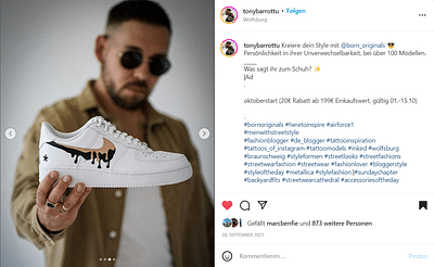 Brutaler Custom Nike Sneaker - Social Media