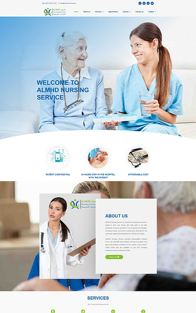 Nursing Service Website - Website Creation