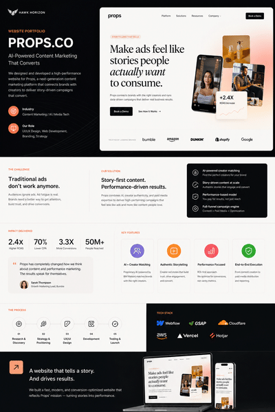 Props Web Platform - Website Creation