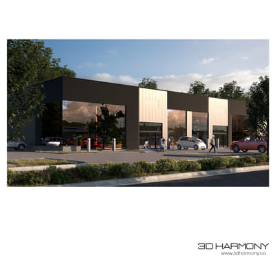 Exterieur commercieel gebouw - 3D